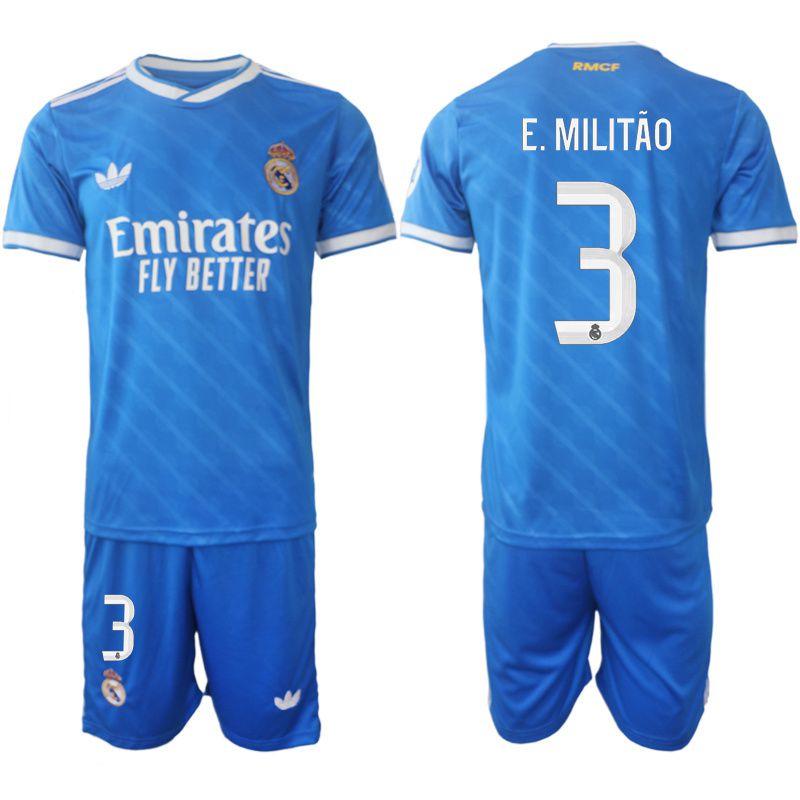 Men 2025-2026 Club Real Madrid away blue #3 Soccer Jersey